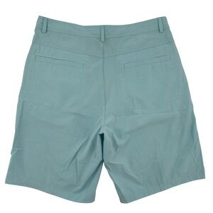 Short Par 4 Mens Golf Shorts Size 34 Light Blue Performance Stretch Flat Front